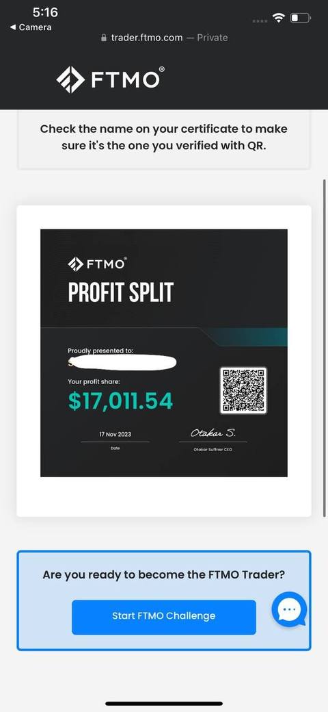 FundedEA Algo funded account result